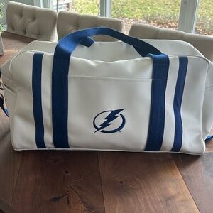 NHL and Lexus Tampa Bay Lightning White and Blue Travel Duffel/Weekender bag